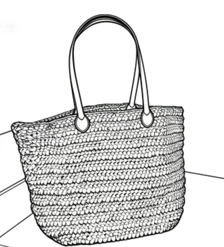 Straw Woven Tote Bag#BC0541