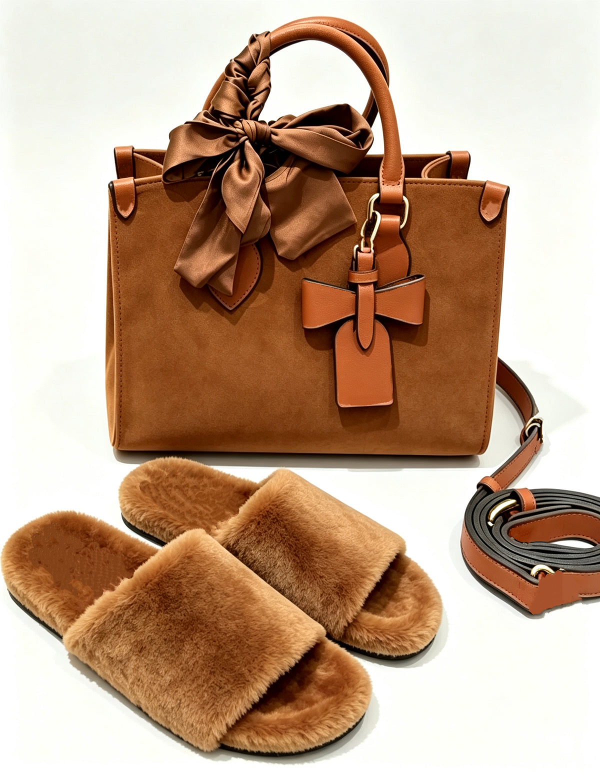 Crossbody bag&Fur slipper free shipping