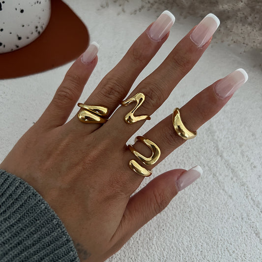 Irregular Geometric Joint Ring