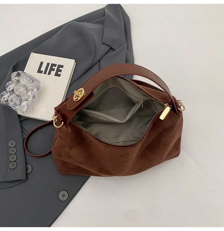 Frosted suede bag