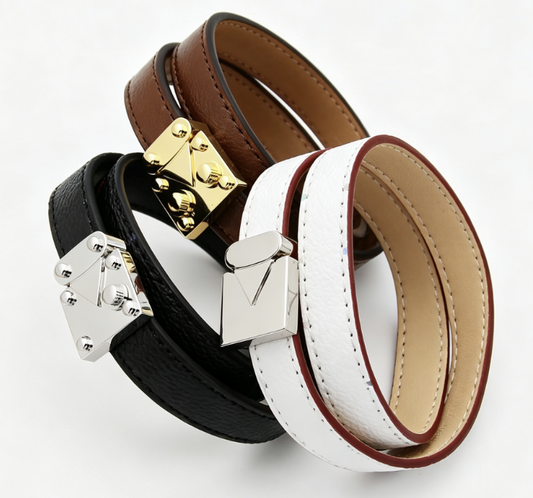 leather bracelet with box free shipping