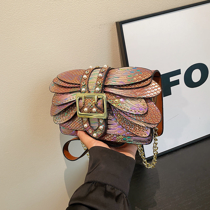 Vintage Snake Print Bag