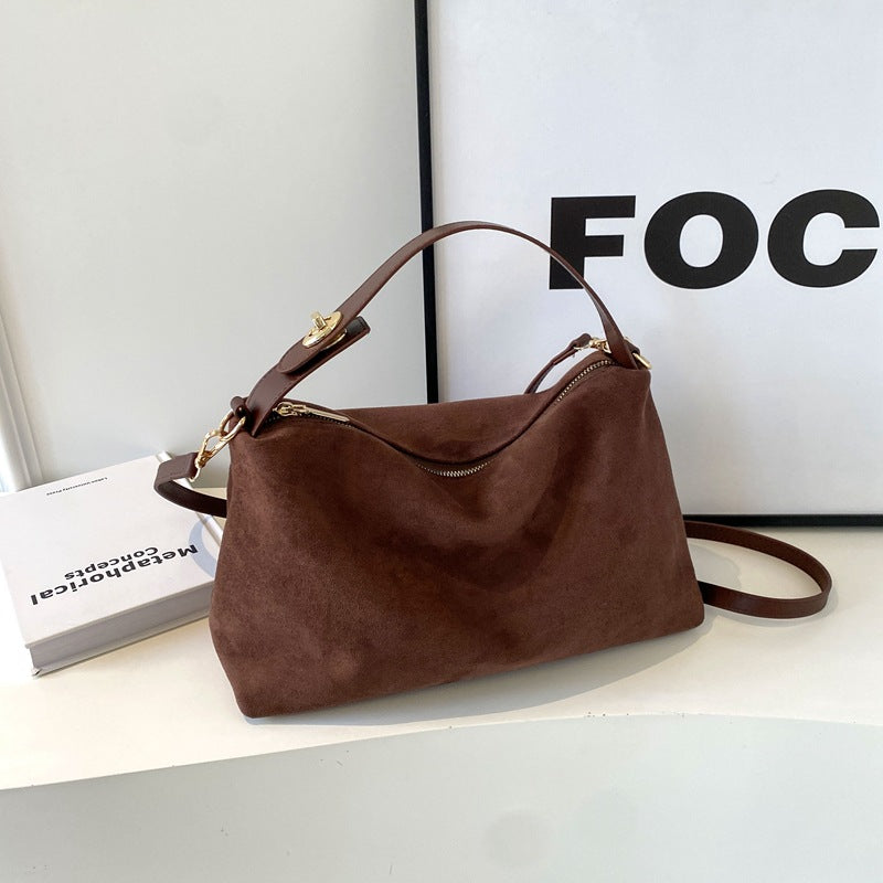 Frosted suede bag