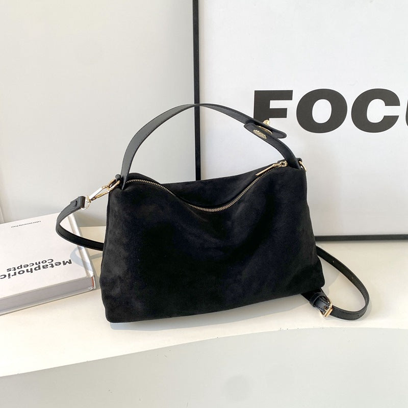 Frosted suede bag