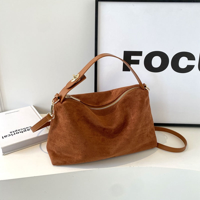 Frosted suede bag